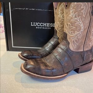 Mens Lucchese Malcolm square toe Boots